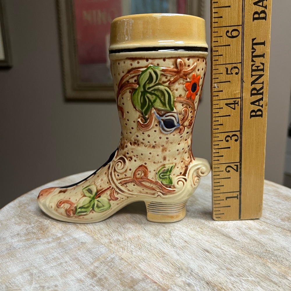 Gerz Hand Painted Little Ceramic Boot Stein Mug